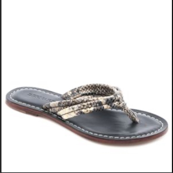 BERNARDO women’s Miami Leather Thong Sandals size 7.5 - Picture 1 of 7